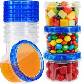 10 Pack 17oz Reusable Freezer Storage Containers with Twist Top Lids Airtight