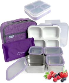 Stainless Steel Bento Lunch Box Set for Adults