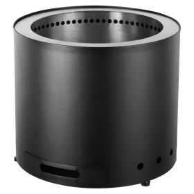 Smokeless Fire Pit Stove Bonfire, H: 12.6 in x Dia: 15 in ,Wood Burning Fireplaces with Removable Ash Pan