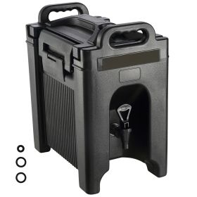 Insulated Beverage Dispenser, 2.5 Gallon, Food-grade LDPE Hot and Cold Beverage Server